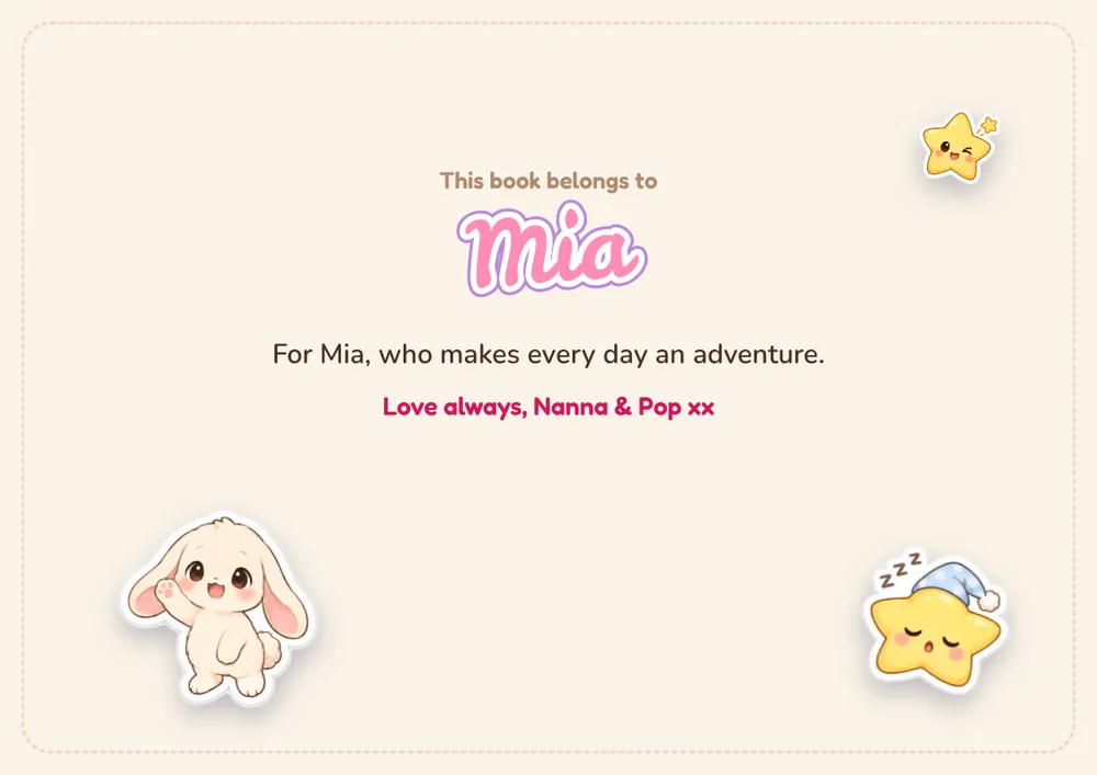 This book belongs to Mia